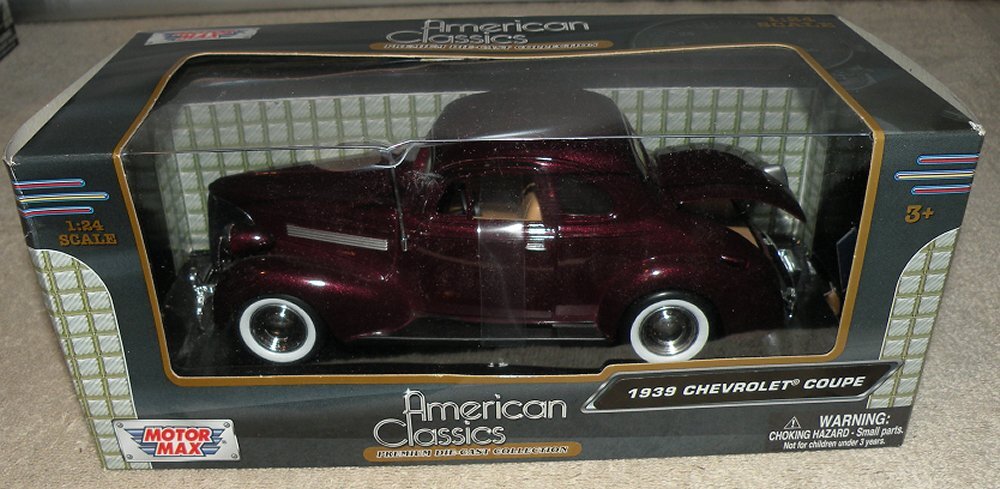 Motor Max American Classics Premium Die Cast Collection 1939 Chevrolet Coupe NIB